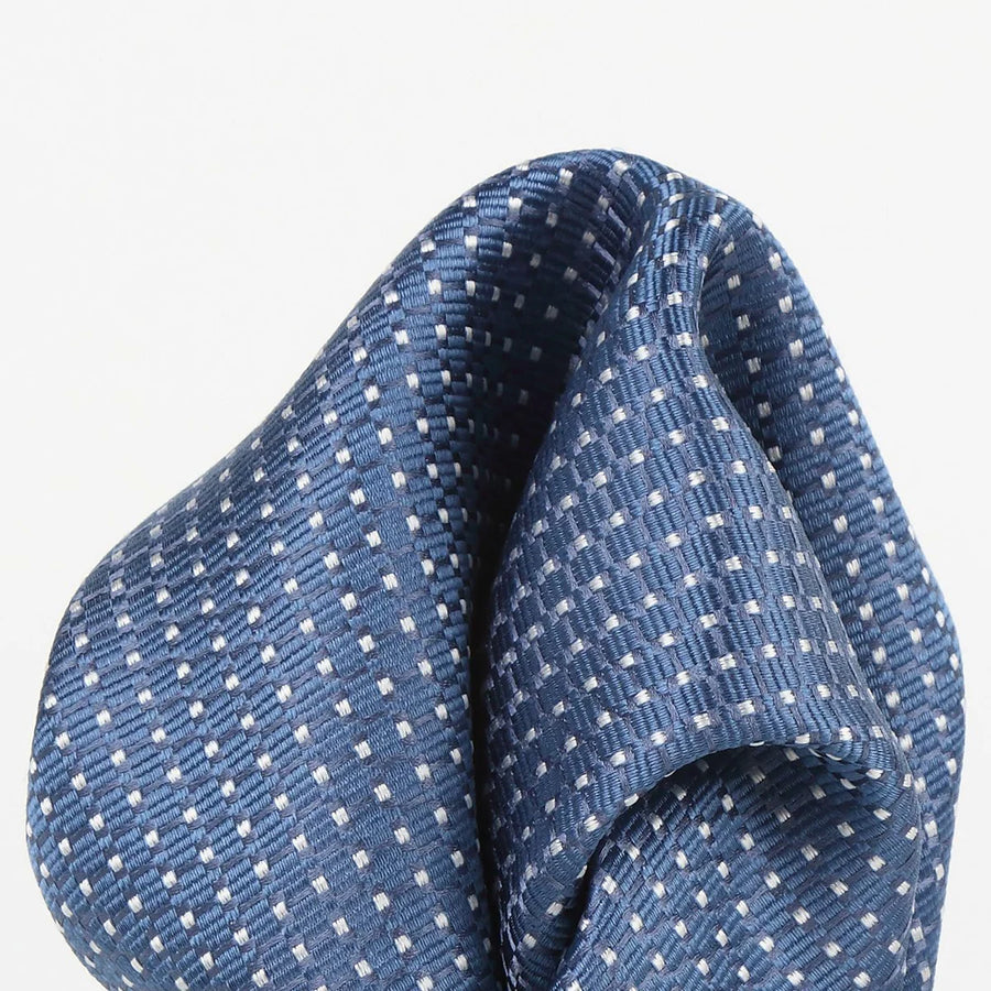 M19550H James Adelin Mens Silk Spotted Textured Weave Pocket Square