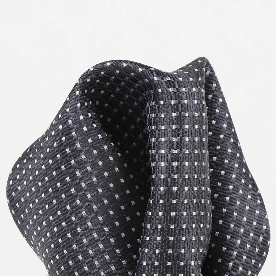 M19550H James Adelin Mens Silk Spotted Textured Weave Pocket Square