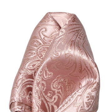 James Adelin Paisley Silk Pocket Square in Soft Pink