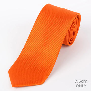 Orange Silk Twill Weave Neck Tie