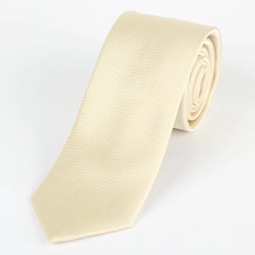 Ivory Silk Twill Weave Neck Tie