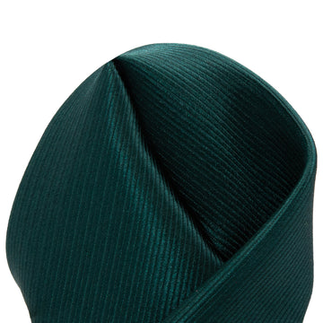 James Adelin Luxury Pure Silk Twill Weave Pocket Square in Dark Green
