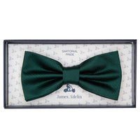 James Adelin Luxury Pure Silk Twill Weave Bow Tie in Dark Green