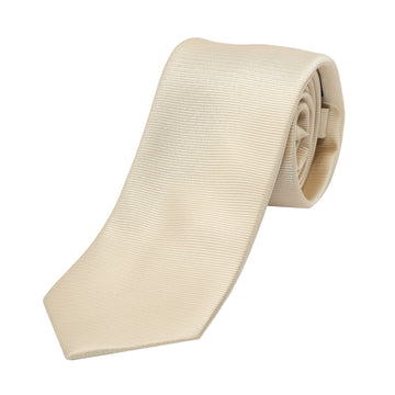 Dark Ivory Silk Twill Weave Neck Tie