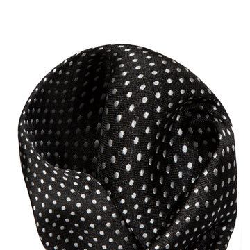 James Adelin Luxury Mini Spot Pocket Square in Black and White