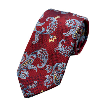 James Adelin Luxury Silk Neck Tie in Textured Paisley Design