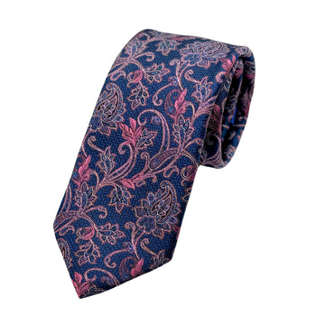 James Adelin Luxury Silk Neck Tie in Paisley Design