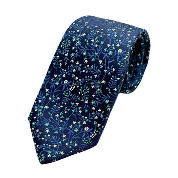 James Adelin Luxury Silk Neck Tie in Mini Floral Design