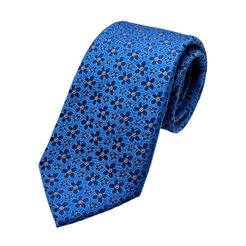 James Adelin Mens Luxury Silk Neck Tie in Floral Weave Design