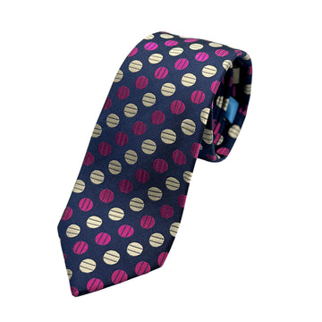 JACQUES MONCLEEF Mens Luxury Silk Neck Tie in Spotted Weave Design