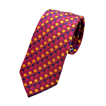 JACQUES MONCLEEF Mens Luxury Silk Neck Tie in Satin Spotted Weave Design