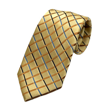 James Adelin Luxury Silk Neck Tie in Check Weave Design