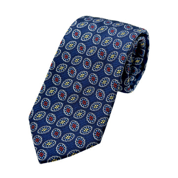 James Adelin Mens Luxury Silk Neck Tie in Textured Motif Weave Design