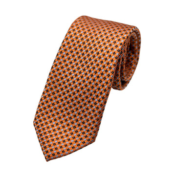 James Adelin Mens Luxury Silk Neck Tie in Subtle Geometric Weave Design