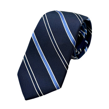 James Adelin Mens Luxury Silk Neck Tie in Diagonal Striped Textured Weave Design