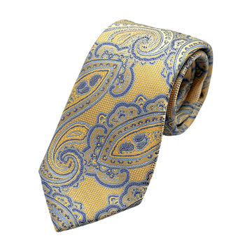 James Adelin Mens Luxury Silk Neck Tie in Paisley Textured Weave Design