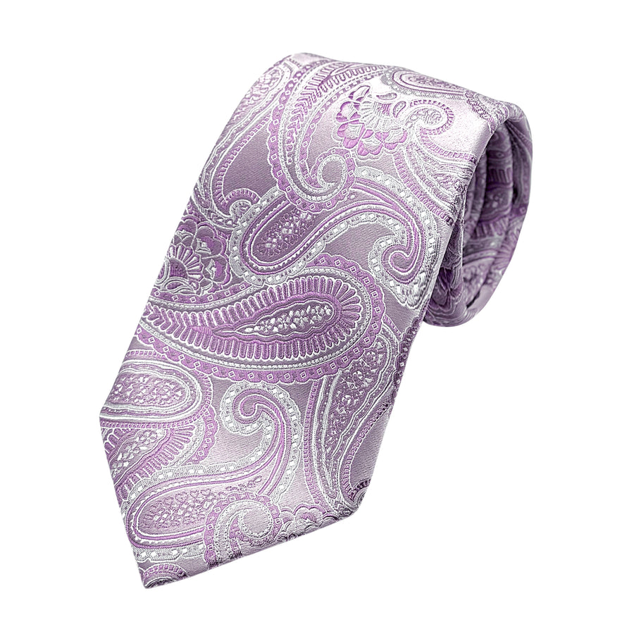 James Adelin Mens Luxury Silk Neck Tie in Paisley Weave Design