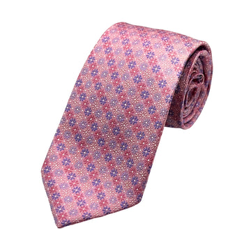 James Adelin Mens Luxury Silk Neck Tie in Textured Weave Floral Design