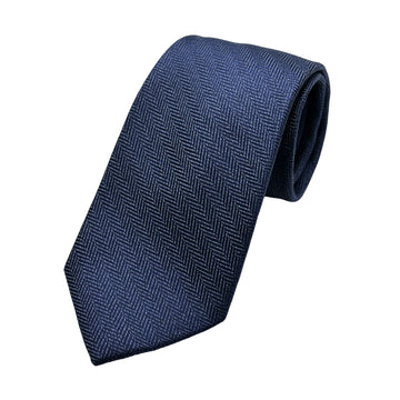 James Adelin Mens Luxury Silk Neck Tie in Herringbone Weave Design