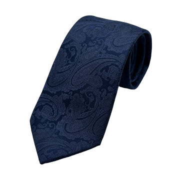 James Adelin Mens Luxury Silk Neck Tie in Subtle Paisley Weave Design