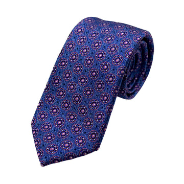 James Adelin Mens Luxury Silk Neck Tie in Geometric Weave Design