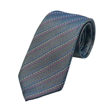 JACQUES MONCLEEF Mens Silk Neck Tie in Satin Striped Weave Design