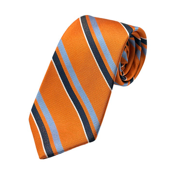 James Adelin Mens Silk Neck Tie in Diagonal Striped Weave Design