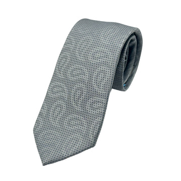 JACQUES MONCLEEF Mens Silk Neck Tie in Satin Spotted Paisley Weave Design