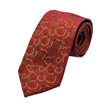 JACQUES MONCLEEF Mens Silk Neck Tie in Satin Circular Weave Design