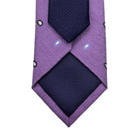 James Adelin Mens Luxury Silk/Linen Blend Neck Tie in Textured Slub Weave Mini Paisley Design