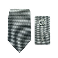 James Adelin Luxury Textured Weave 7.5cm Width Tie/Pocket Square/Lapel Pin Combo Set