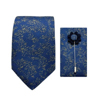 James Adelin Luxury Subtle Shaded Effect 7.5cm Width Tie/Pocket Square/Lapel Pin Combo Set