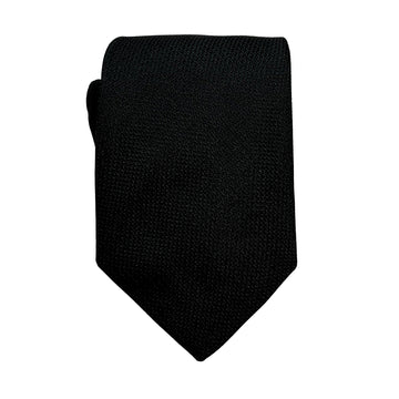 James Adelin Luxury Oxford Weave 7.5cm Tie in Black