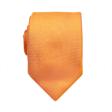 James Adelin Luxury Oxford Weave 7.5cm Tie in Orange
