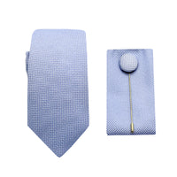 JAOXFORDSLIMCOMBO James Adelin Luxury Oxford Weave 6.5cm Width Tie/Pocket Square/Lapel Pin Combo Set