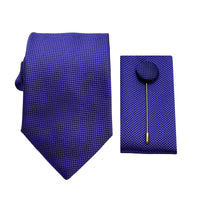 JAOXFORDCOMBO James Adelin Luxury Oxford Weave 7.5cm Width Tie/Pocket Square/Lapel Pin Combo Set