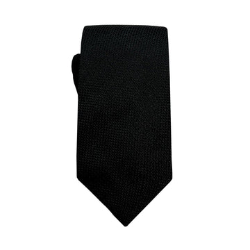 James Adelin Luxury Oxford Weave 6.5cm Tie in Black