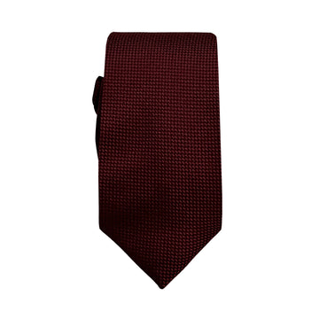 James Adelin Luxury Oxford Weave 6.5cm Tie in Dark Burgundy