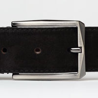 mens black suede leather belt 