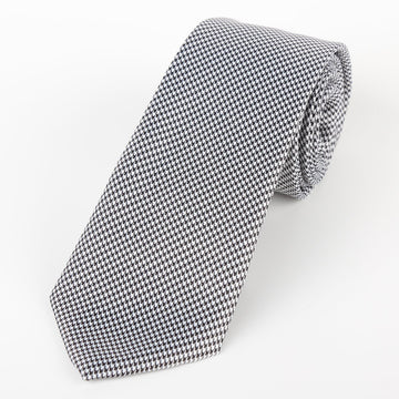 James Adelin Luxury Neck Tie in Houndstooth Weave