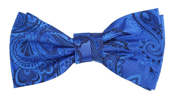 James Adelin Floral Bow Tie in Royal, Blue and Navy
