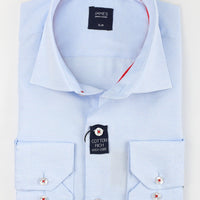 James Adelin Long Sleeve Shirt in Sky Textured Weave