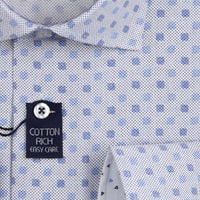 James Adelin Long Sleeve Business Shirt with Geometric Print