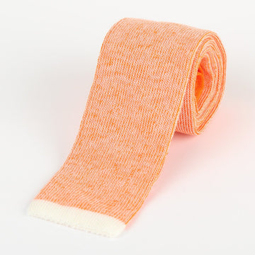 James Adelin Mens Knitted Tie in Orange Shaded Effect