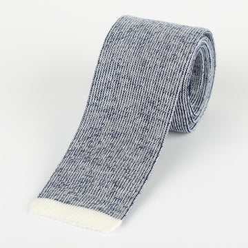 James Adelin Mens Knitted Tie in Navy Shaded Effect