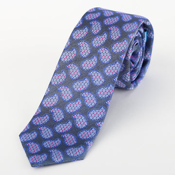 JACQUES MONCLEEF Mens Silk Neck Tie in Paisley Weave Design