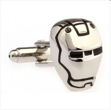 James Adelin Silver and Black Ironman Cuff Links