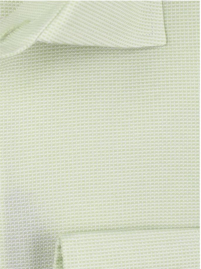 close up of the cotton weave fabric of a long sleeve mens business shirt