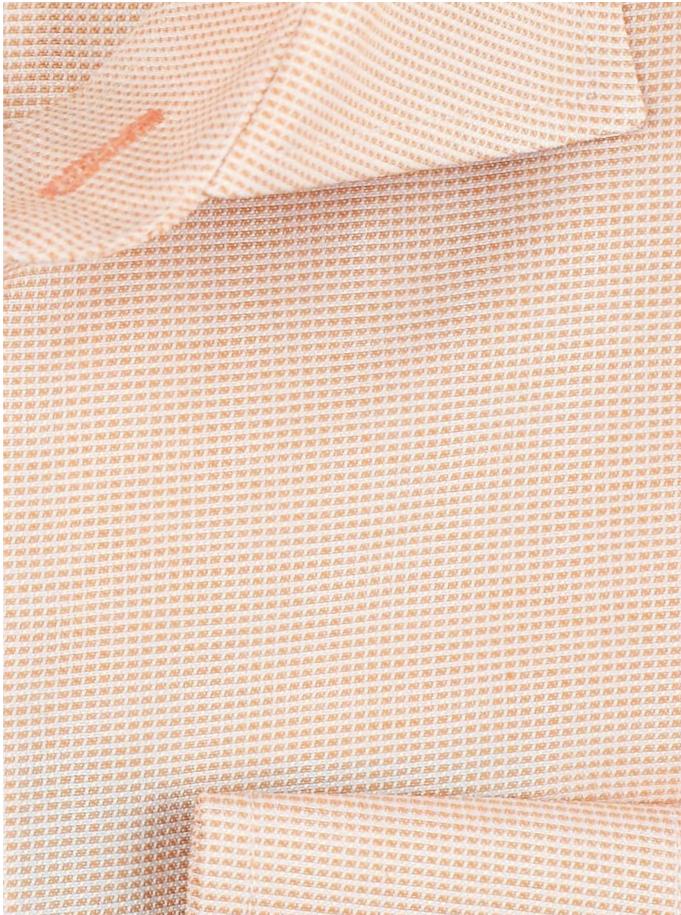 James Adelin Long Sleeve Shirt in Soft Orange Textured Weave