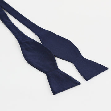 James Adelin T.Y.O Bow Tie in Navy Satin Weave